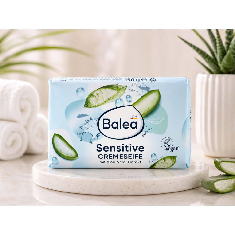 Balea Sensitive Crème Savon à l’Aloe Vera – 150 g