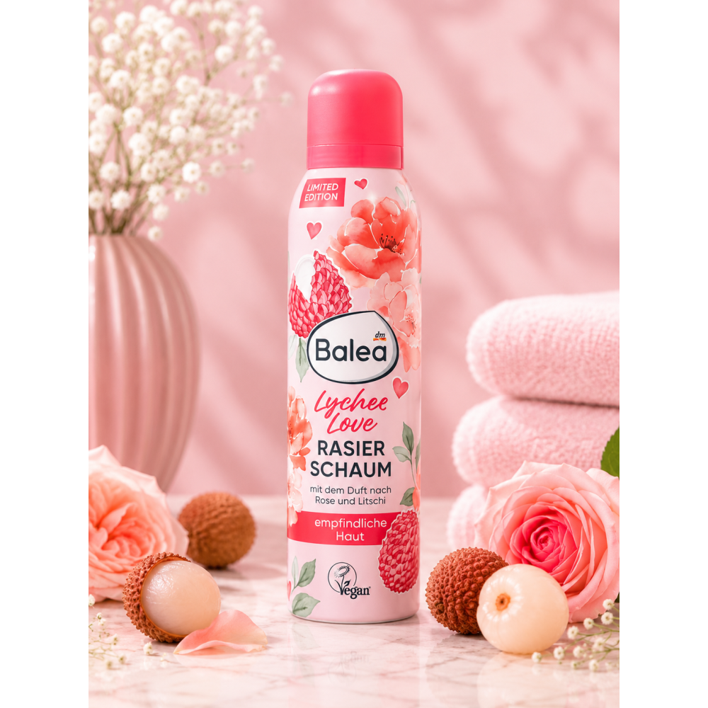 Balea Lychee Love – Mousse à Raser (Rasier Schaum) – Édition Limitée