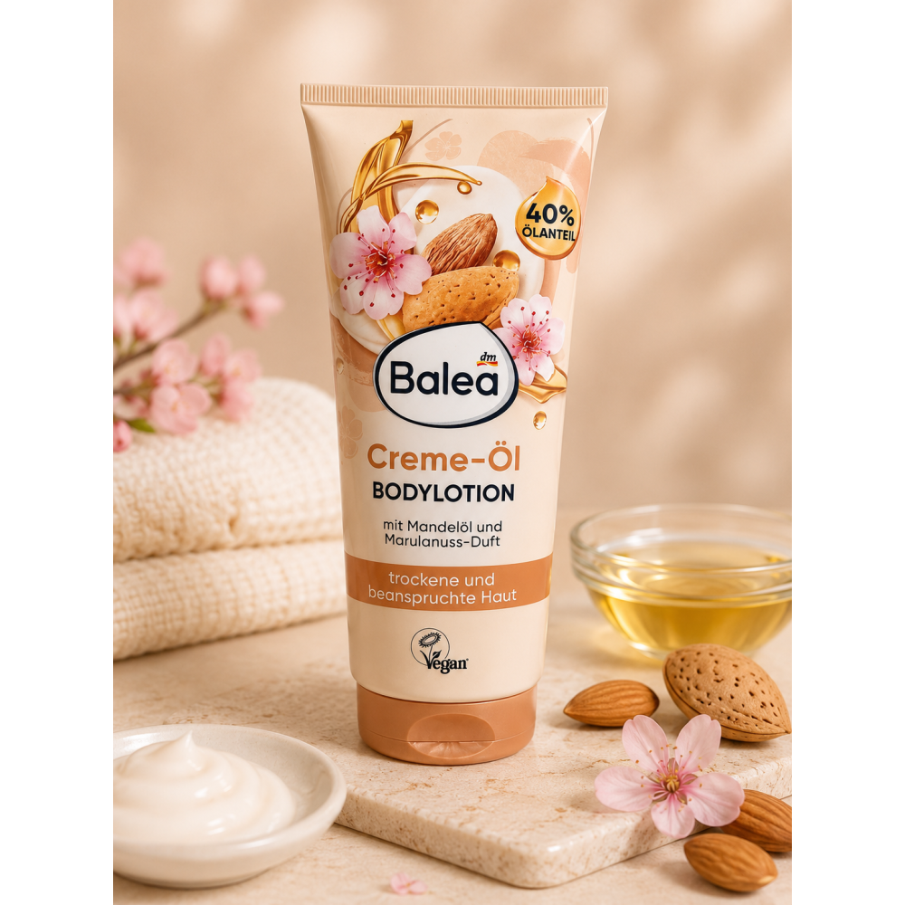 Lait Corporel Balea Crème-Huile – Huile d’Amande & Parfum de Marula