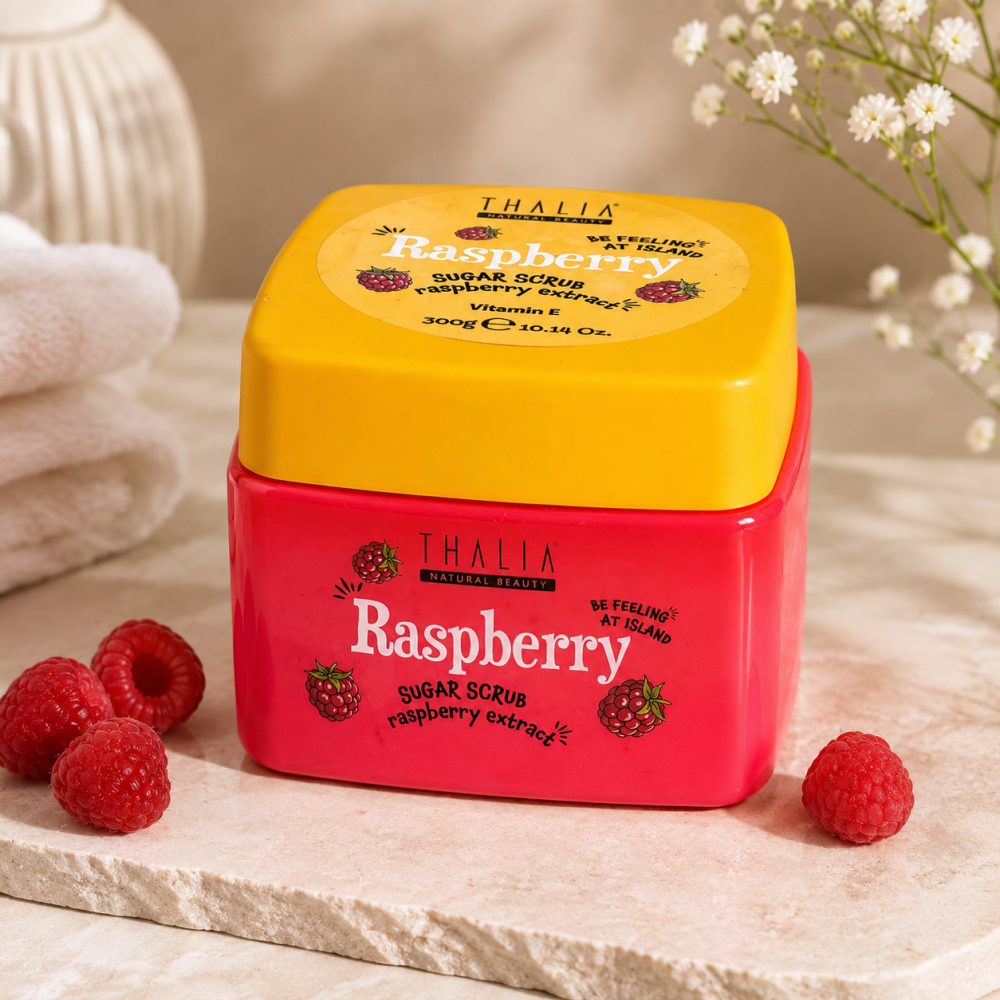 Gommage Corps au Sucre Thalia Raspberry – Extrait de Framboise & Vitamine E