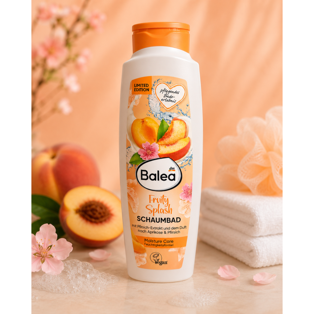 Balea Fruity Splash – Bain Moussant Abricot & Pêche